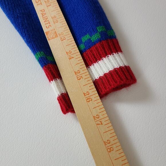 Jolly Sweaters Womens S Blue Holiday Ugly Sweater Christmas Party Reindeer Knit - Picture 6 of 12